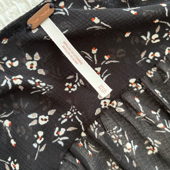 Free People Ruched Square Neck Blouse (Size XS) - Picture 6 of 6